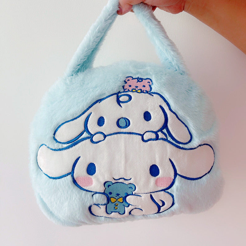 Japanese ins portable cartoon small handbag, pillow blanket, integrated car office blanket, nap air conditioner blanket