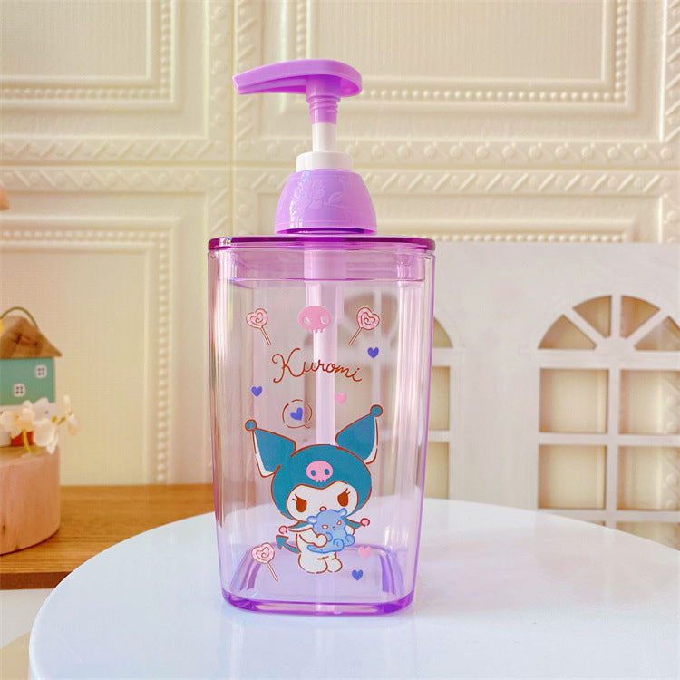 【T-0013】Japanese cartoon cute lotion bottle press plastic empty bottle laundry detergent shower gel portable travel sub bottle