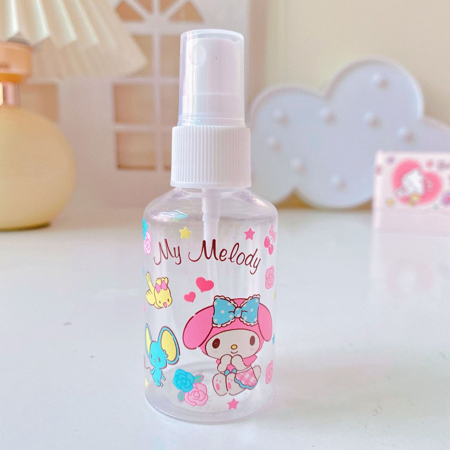 【T-0011】Japanese cute Kulomi portable trumpet spray bottle 50ML mosquito repellent alcohol perfume lotion travel bottling.