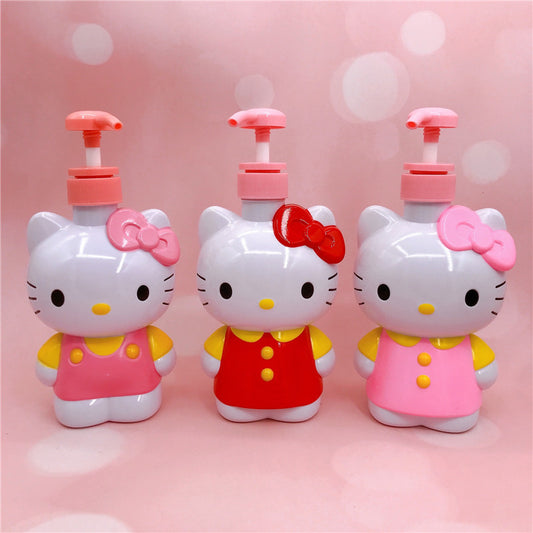 【T-0025】Cartoon bottle stereo cat press bath bottle shampoo hand sanitizer detergent storage bottle