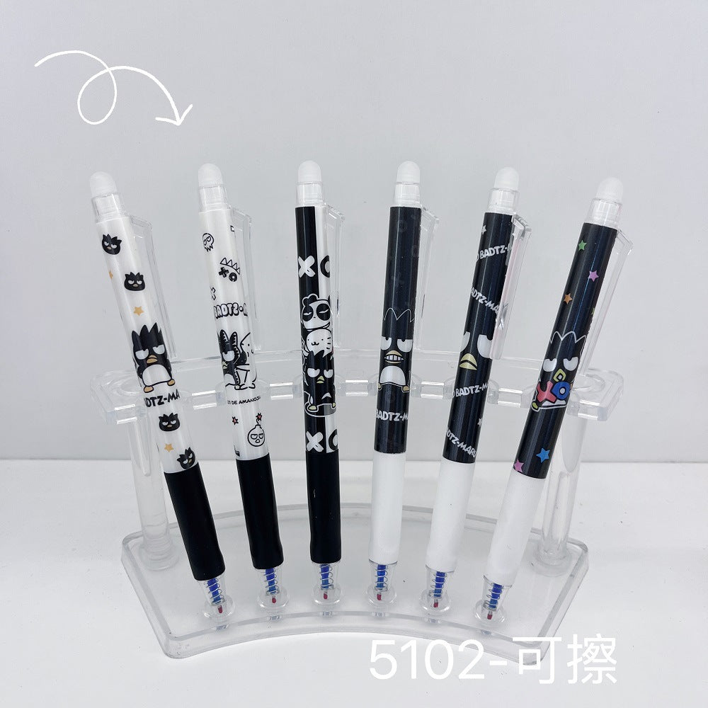 【P-0008】New  cool penguin blind box pen Sanrio erasable pen fat pen 0.5 black limited gel pen