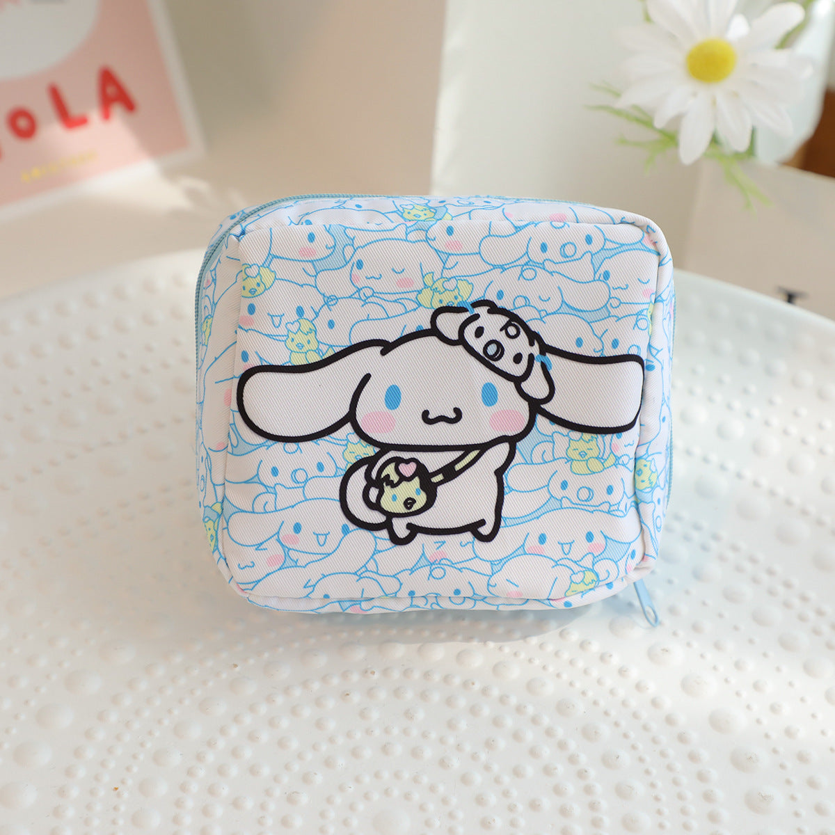 cute multi-head cartoon tampon storage bag cute girl portable cosmetics small items storage