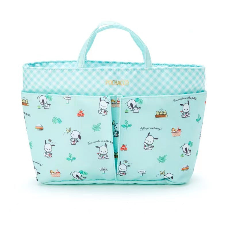 【B-0003】Japanese cute Yugui dog Pochacco handbag canvas large-capacity handbag multi-pocket storage Mommy bag