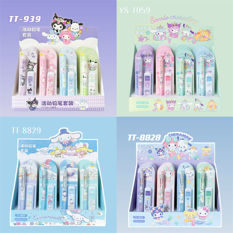 【P-0003】Morning Micro San Liou Activity Pencil Series Set, Girls' Heart Beautiful, Shackle Free Pencil, Student Sketching and Writing