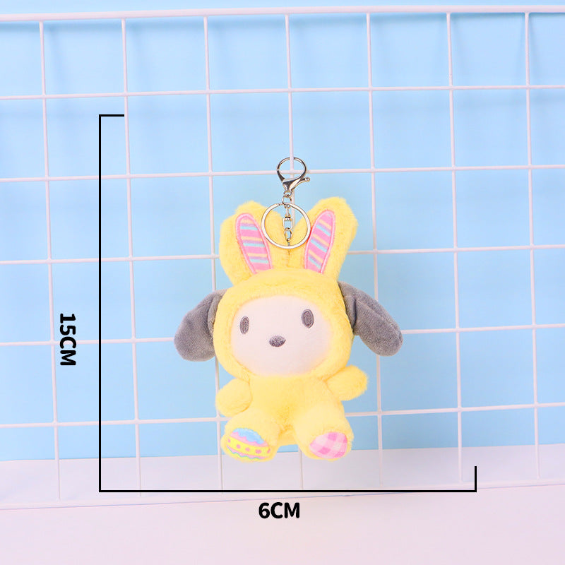 Kuromi Cute Crossdressing Sanrio Plush Doll Keychain Jade Gui Dog Pendant Doll Boutique Grab Doll