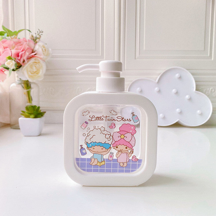 Japanese Girl's Heart Household Lotion Bottle 300ML Press Large-capacity Lotion Liquid Body Wash Bottle