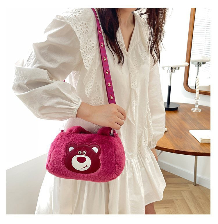 【B-0055】New plush toy bag grab doll doll doll Sanrio shoulder handbag foreign trade gift bear