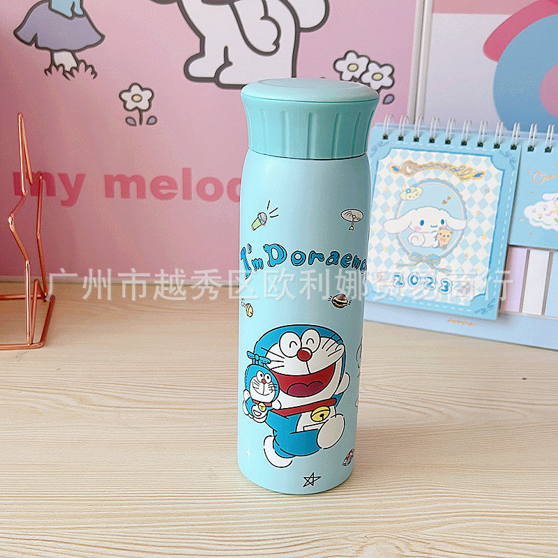 Cartoon mug portable 304 stainless steel direct drinking cups, large-capacity student drinking cups, innovative new tea cups.