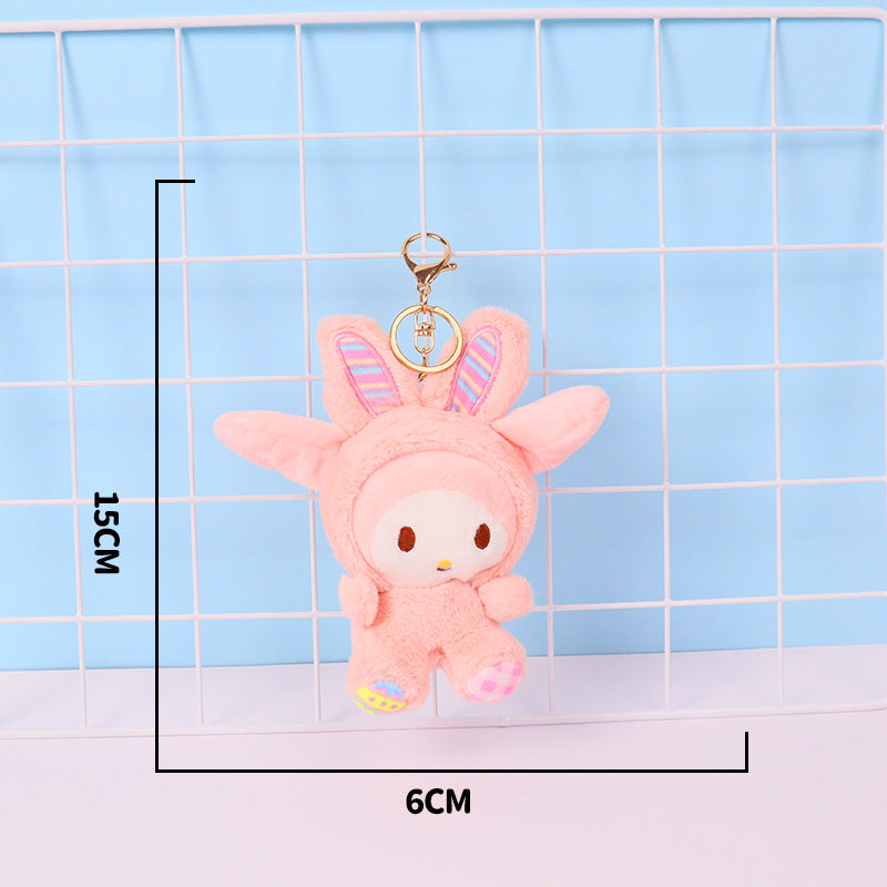 Kuromi Cute Crossdressing Sanrio Plush Doll Keychain Jade Gui Dog Pendant Doll Boutique Grab Doll