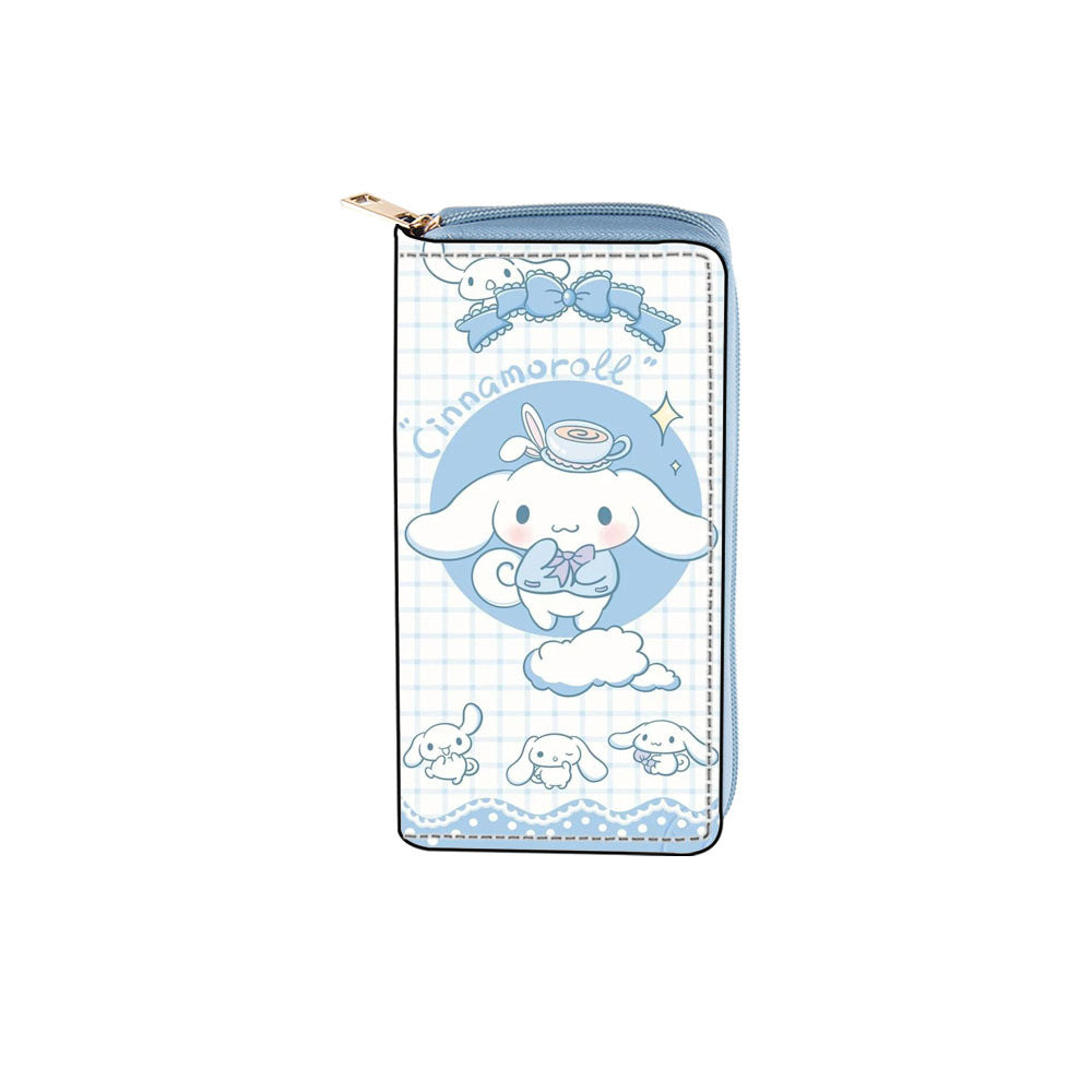 Cross-border anime big-eared dog PU long zipper wallet 0140 Sanrio wallet print to figure spot wholesale