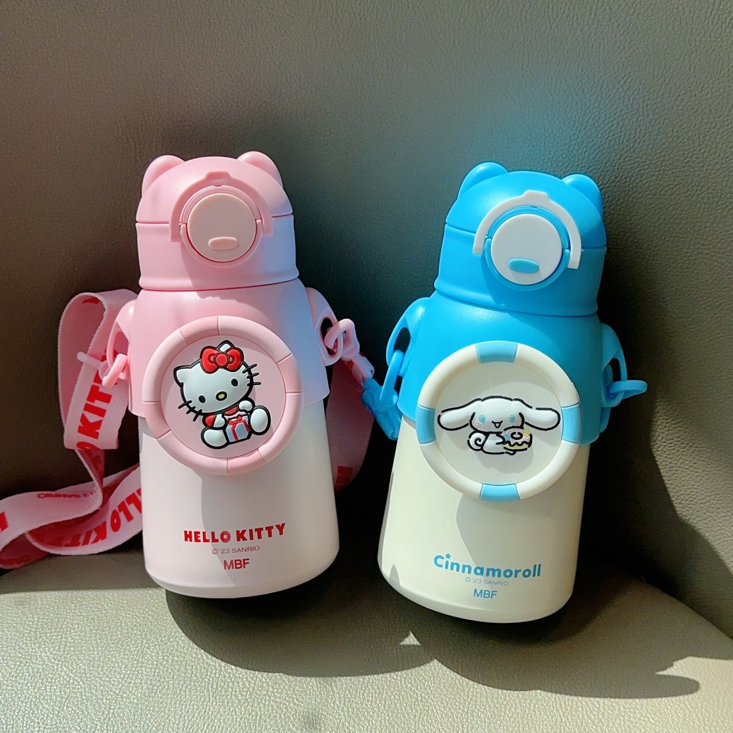 Genuine authorized Sanrio 316 insulation cup high value straw cup children's drinking cup water cup portable large capacity