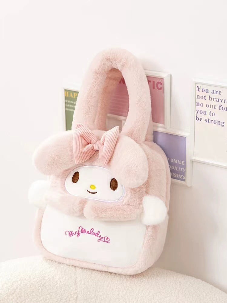 【B-0013】Plush shoulder bag 2023 new plush handbag girls large capacity net red cartoon cute small crossbody bag