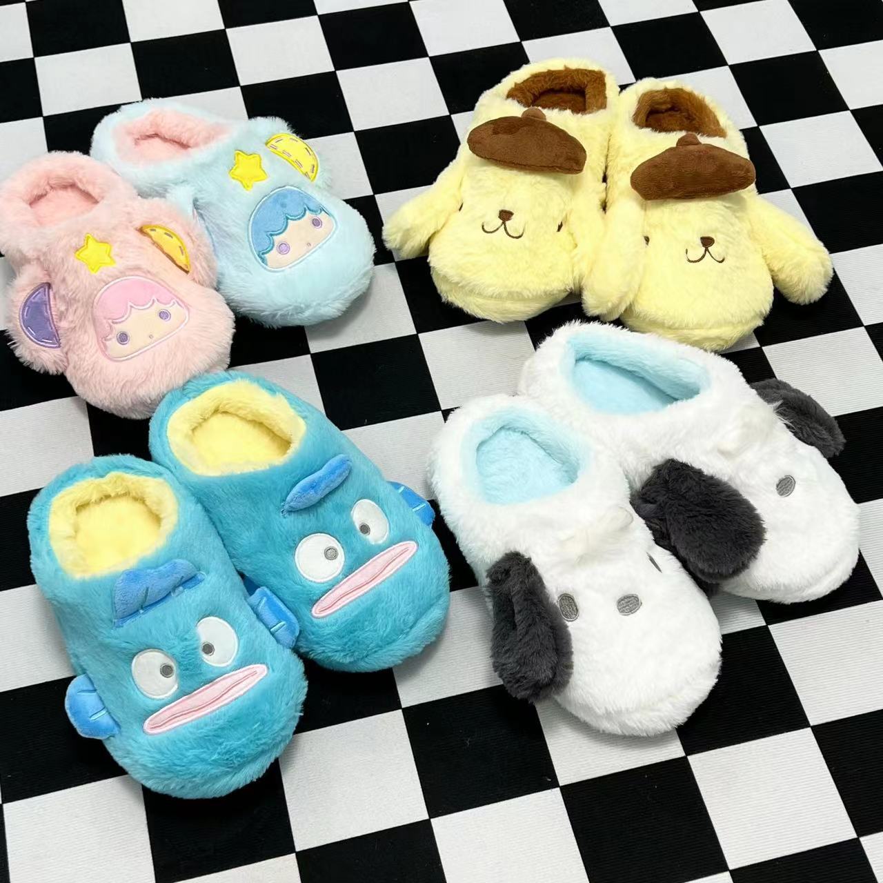 Yuan Tianjia cute plush padded Yugui dog little devil ugly fish series home warm slippers floor mop