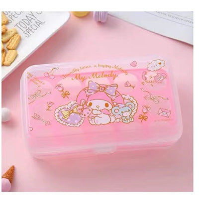 Creative cartoon 15 square egg box roll-out box household plastic transparent refrigerator egg preservation storage box