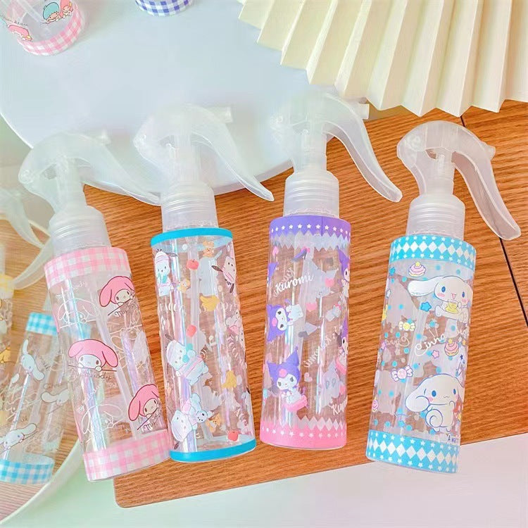 Japanese cute makeup water spray bottle alcohol disinfectant sub bottle hand button flower watering empty bottle fine mist spray bottle