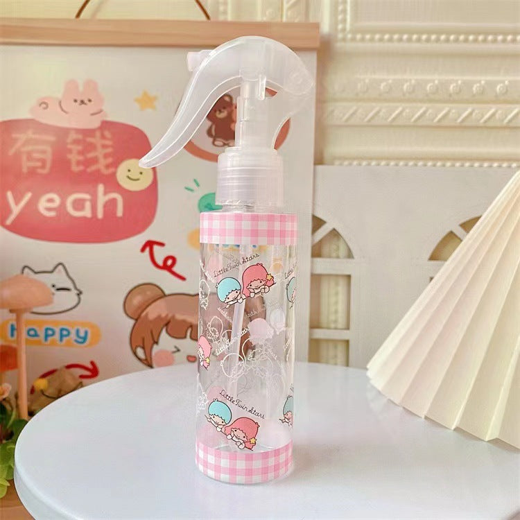 Japanese cute makeup water spray bottle alcohol disinfectant sub bottle hand button flower watering empty bottle fine mist spray bottle