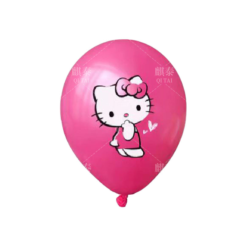 Hello Kitty Latex Balloon Set for Birthday Party Decoration with Sanrio Theme Balloon