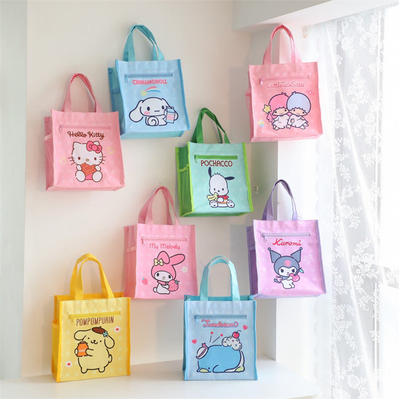 【B-0052】Japanese Cartoon Large Capacity Student Portable Tutorial Bag for Elementary School Students