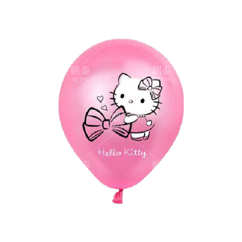 Hello Kitty Latex Balloon Set for Birthday Party Decoration with Sanrio Theme Balloon