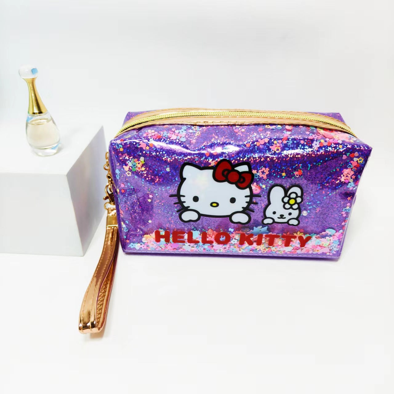 2023HelloKitty Cartoon Cute Cosmetic Bag Portable Large Capacity Cosmetic Storage Bag