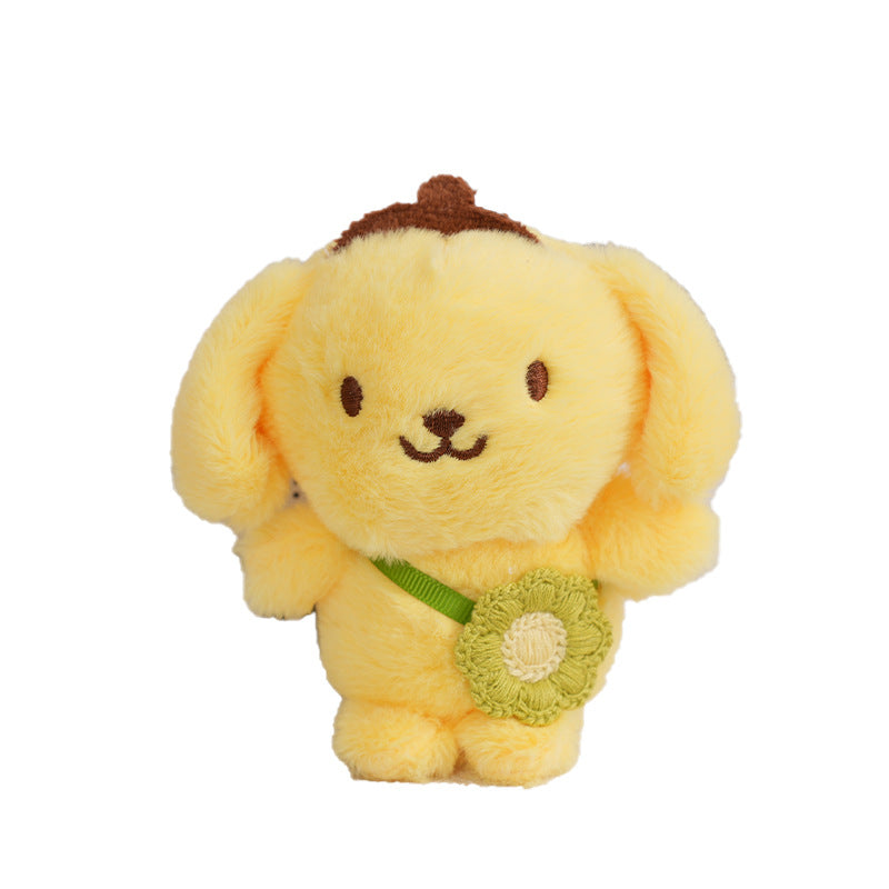 Cute and Cute Sanliou Kuromi Pendant Plush Doll Pudding Dog Doll Melody Bag Pendant Wholesale