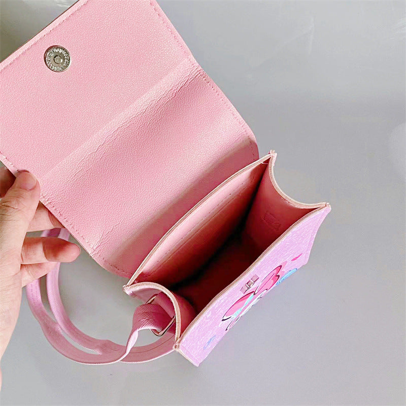 Japanese cute girl heart mobile phone bag portable outing kulomi mobile phone change key storage bag shoulder backpack