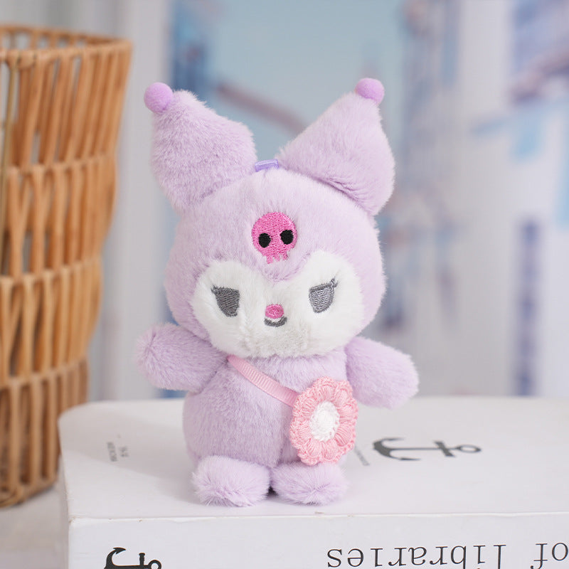 Cute and Cute Sanliou Kuromi Pendant Plush Doll Pudding Dog Doll Melody Bag Pendant Wholesale