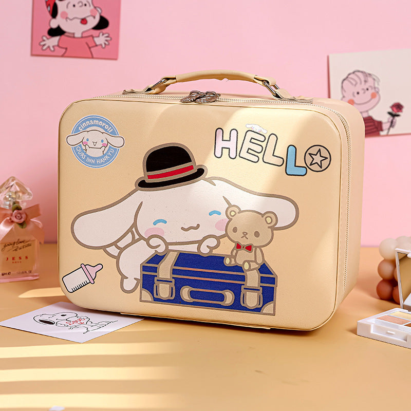 Cute Cartoon Kuromi Makeup Bag Large Capacity Portable Sanrio Makeup Box Colorful Makeup Guka Storage Box Wholesale