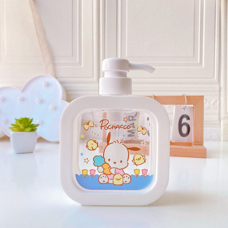 Japanese Girl's Heart Household Lotion Bottle 300ML Press Large-capacity Lotion Liquid Body Wash Bottle