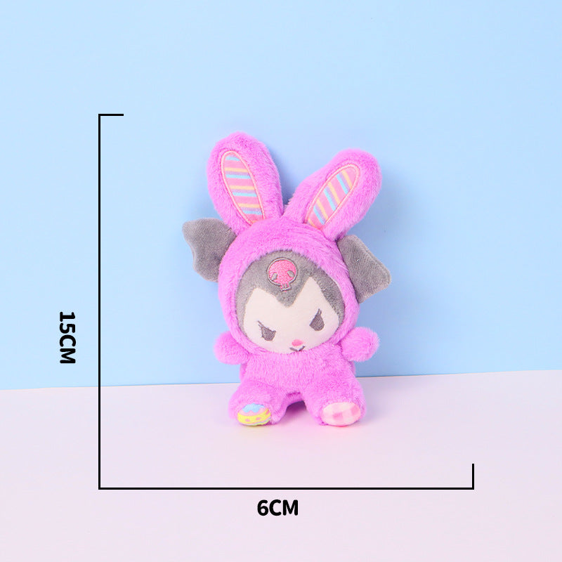 Kuromi Cute Crossdressing Sanrio Plush Doll Keychain Jade Gui Dog Pendant Doll Boutique Grab Doll