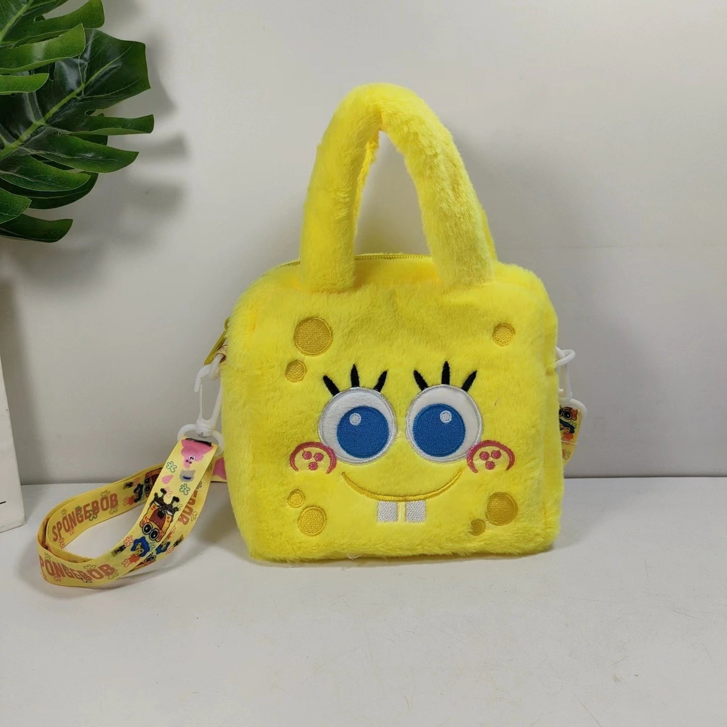 cartoon sanrio cinna melody spongebb fluffy coin purse crossbody bag