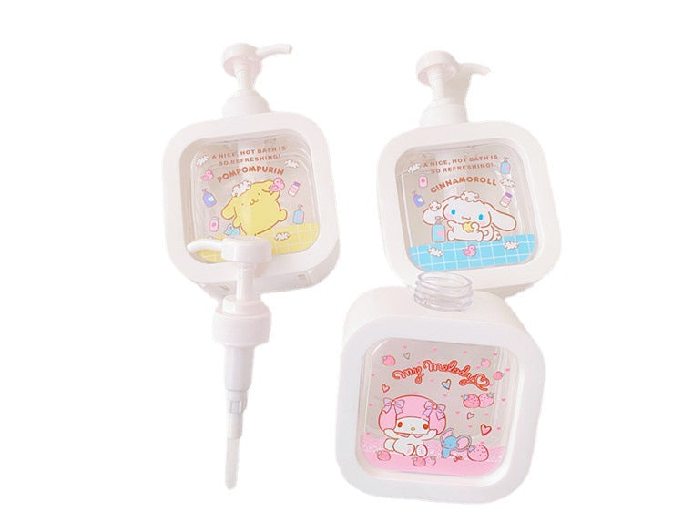 Japanese Girl's Heart Household Lotion Bottle 300ML Press Large-capacity Lotion Liquid Body Wash Bottle