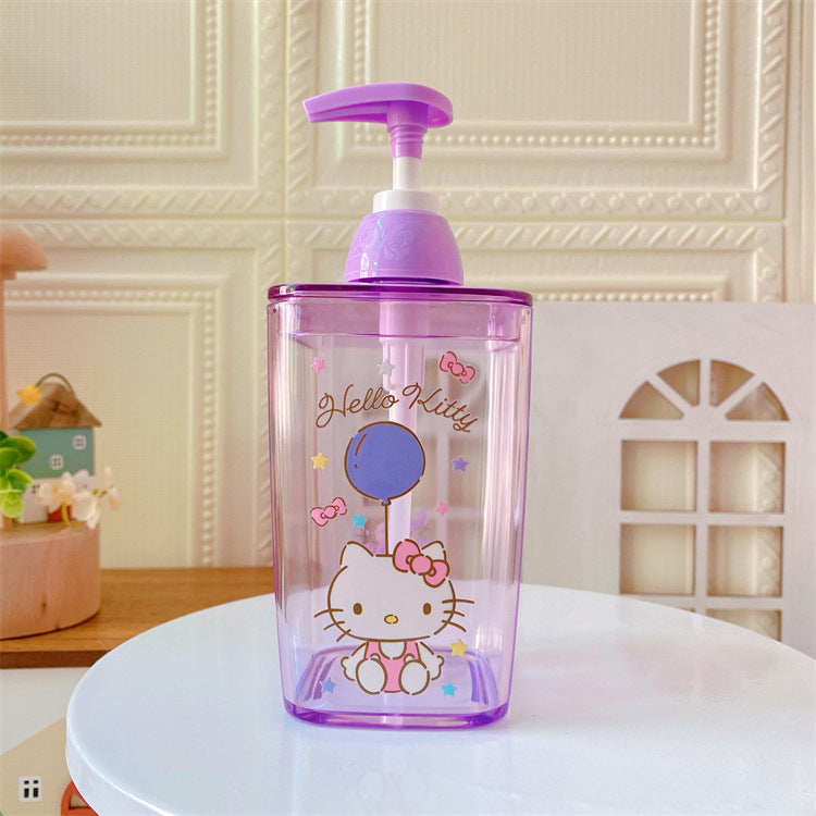 【T-0013】Japanese cartoon cute lotion bottle press plastic empty bottle laundry detergent shower gel portable travel sub bottle