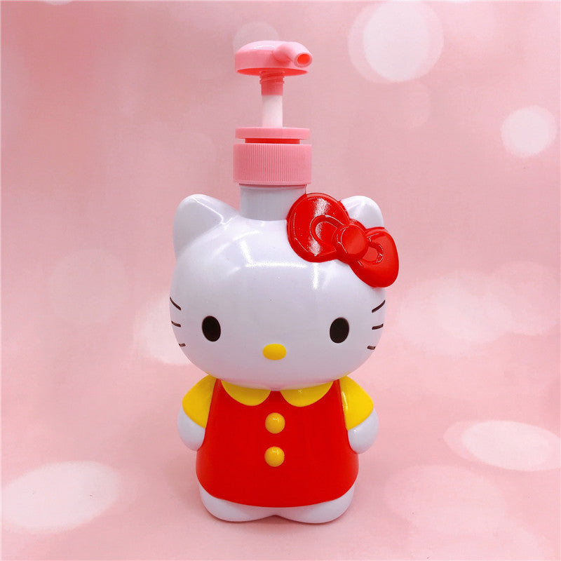 【T-0025】Cartoon bottle stereo cat press bath bottle shampoo hand sanitizer detergent storage bottle