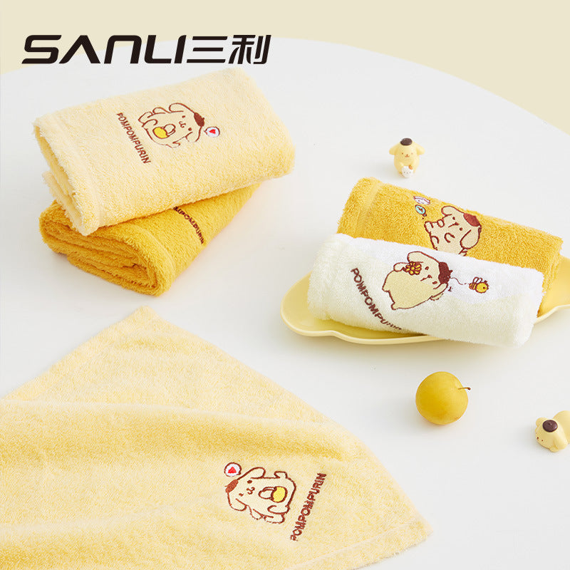 【T-0003】Sanli towel Sanrio kulomi towel couple face towel pudding dog cotton face towel hand embroidery face towel