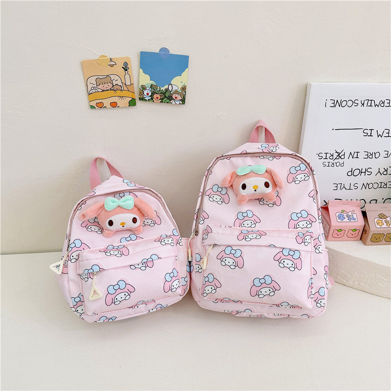 2023 Summer New Children's Bag Cartoon Printed Oxford Backpack Cute Accessories Kindergarten Baby School Bag