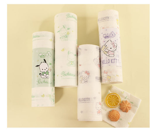 【KT-0007】Sanrio disposable lazy rags, kitchen supplies, paper towels, dry and wet, absorbent water without shedding, household dishcloth