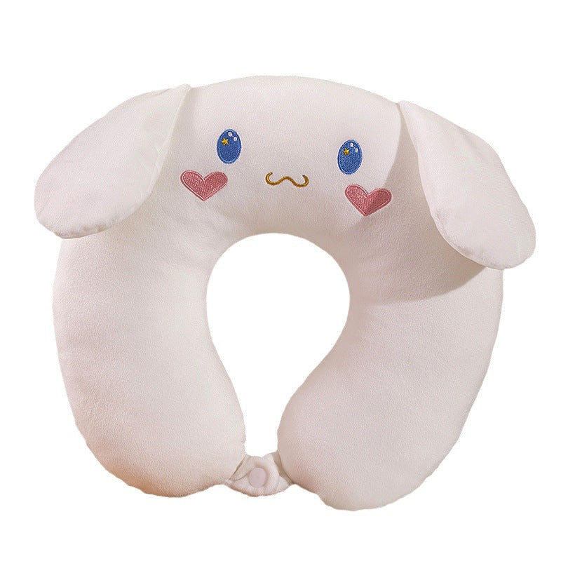 Cute U-shaped Pillow Cartoon Neck Protection Pillow Aircraft Travel Headrest Portable Car Student Neck Pillow Cushion