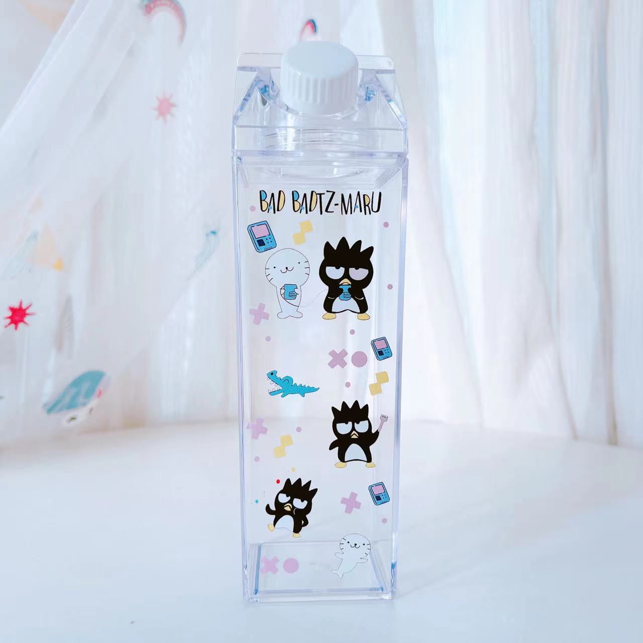 Japanese Kuromi Square Creative Milk Box Beverage Juice Split Bottle Large Capacity Iced Beverage Cup Water Cup