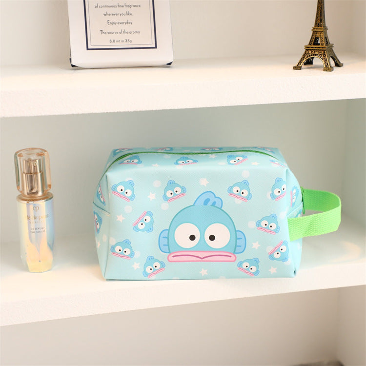 【B-0012】Ugly Fish Cosmetic Bag Portable Tote Large Capacity Stationery Pouch Pen Pouch Student Pencil Case Kurumi Stationery Bag