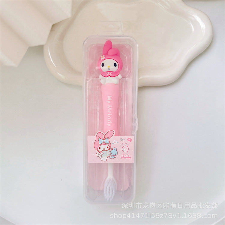 【T-0020】Japanese Cute Girl Heart Toothbrush Soft Hair Cleaning High Density Toothbrush Adult Male and Female Household Small Head Cartoon Toothbrush