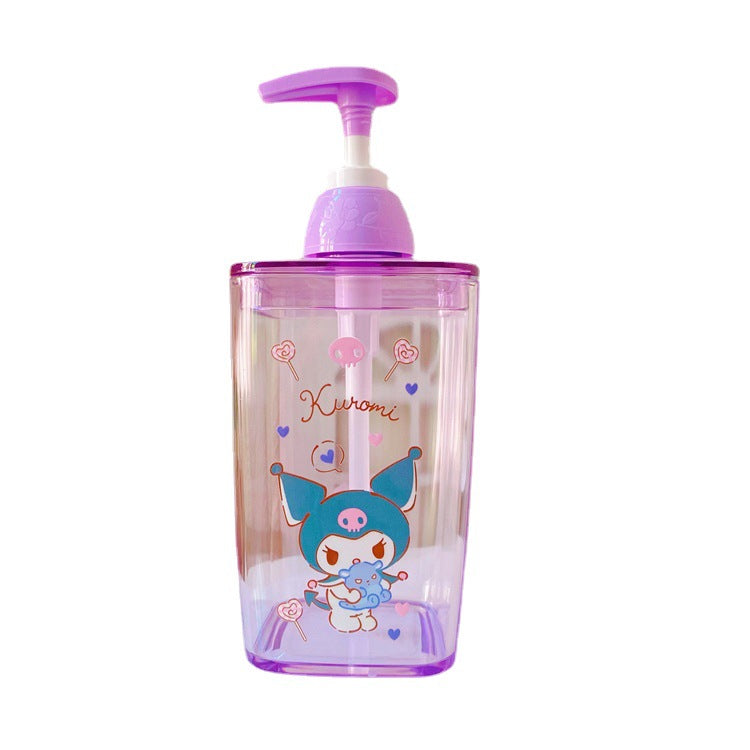 【T-0013】Japanese cartoon cute lotion bottle press plastic empty bottle laundry detergent shower gel portable travel sub bottle