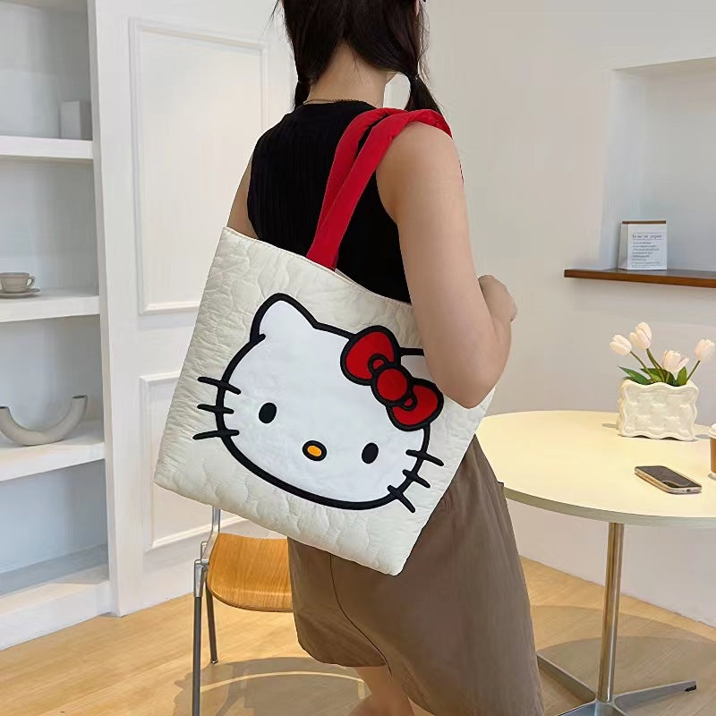 Sanrio cute fluffy shopping bag handle bag