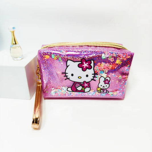 2023HelloKitty Cartoon Cute Cosmetic Bag Portable Large Capacity Cosmetic Storage Bag