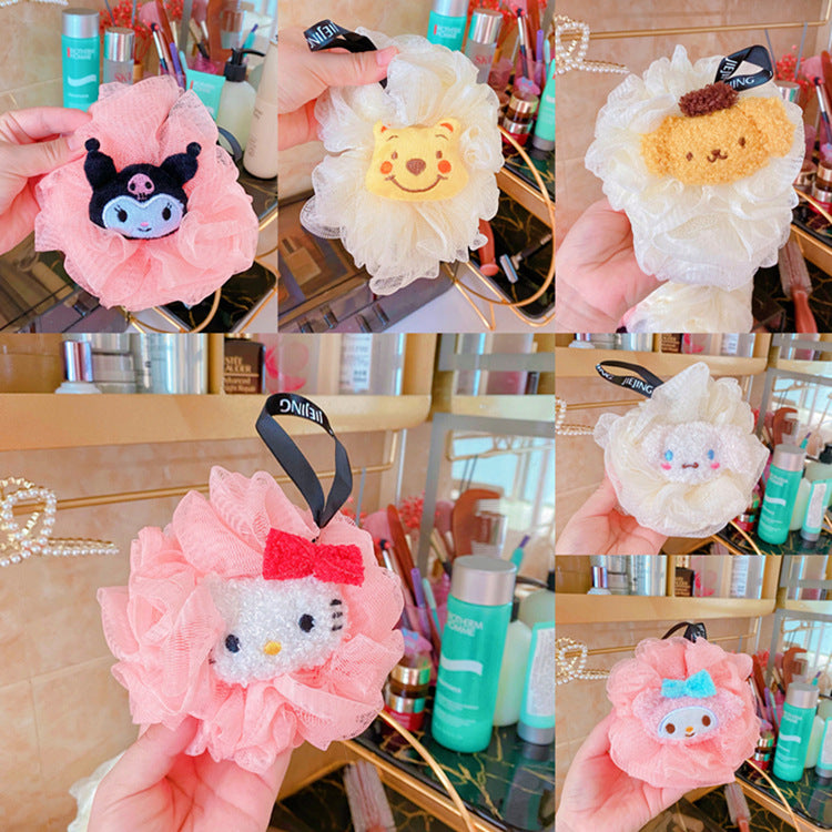 【T-0008】Bathing Bomb Large Bath Ball Bath Flower Cute Cartoon Rubbing Bath Bubble Bath Flower Cinnamon Dog Bath Towel