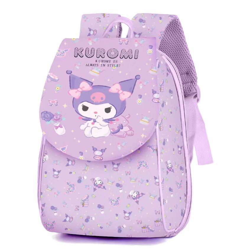 Korean version of college style backpack, female Meredith student flip backpack, unicorn printed waterproof backpack