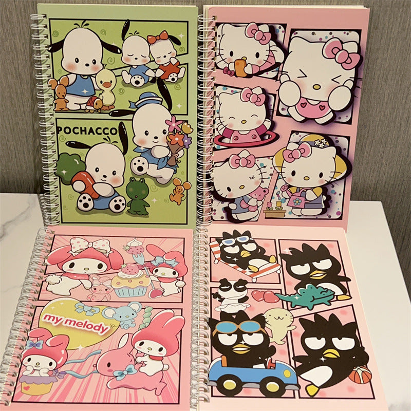 【OS-0007】Cartoon Sanrio Melody A5 Coil Book Girl Heart Notebook ins Candy Color Cute Thickened Notebook