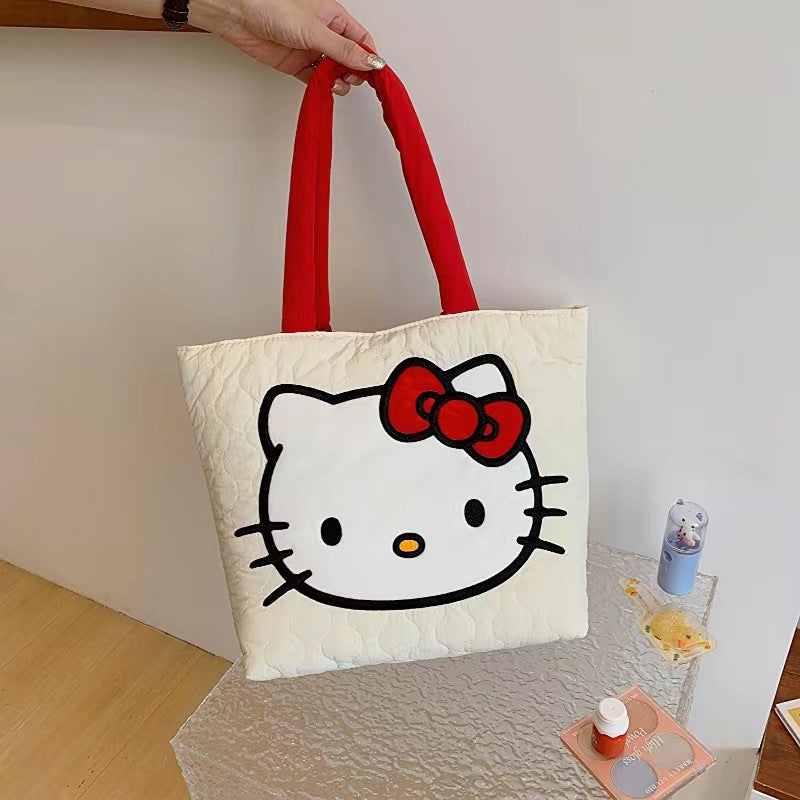 Sanrio cute fluffy shopping bag handle bag