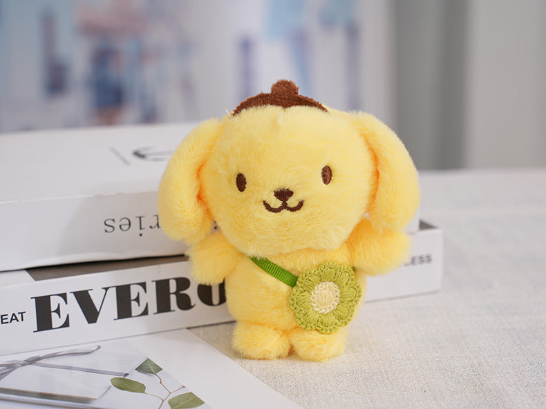 Cute and Cute Sanliou Kuromi Pendant Plush Doll Pudding Dog Doll Melody Bag Pendant Wholesale