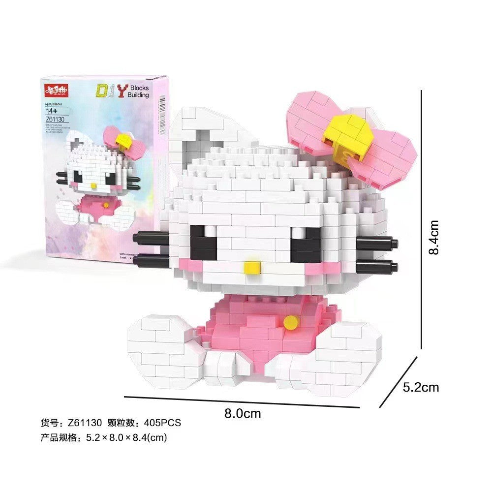 Micro particle patchwork blocks Sanrio cullomi melody kids girls gifts puzzle assembling toys wholesale